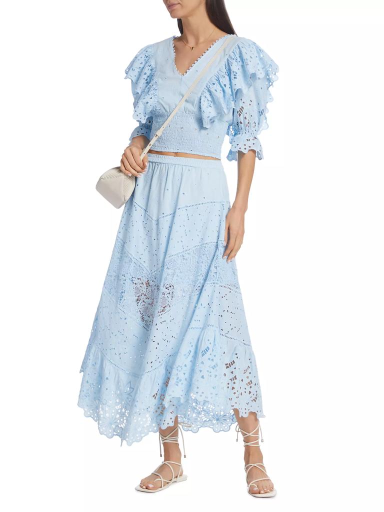 Queen Moda Calla Ruffle Crop Top