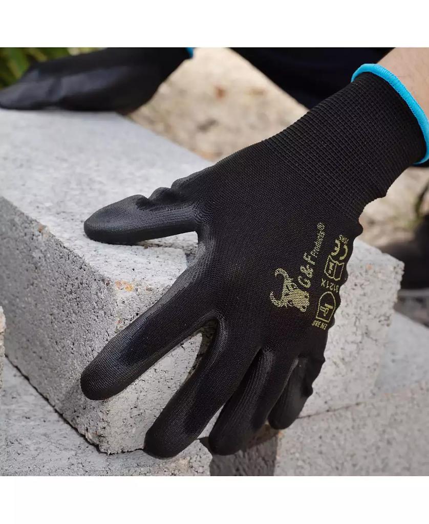 G & F Products 12 PAIRS Men Work Gloves, Lightweight Grip Gloves For Work