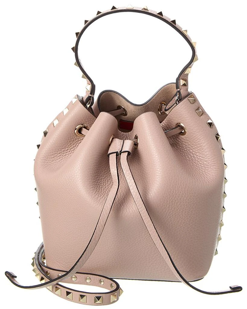 Valentino Rockstud Grainy Leather Bucket Bag 1