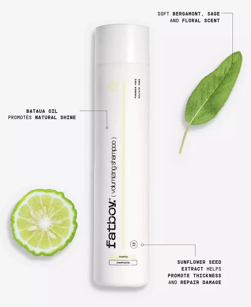 Fatboy Volumizing Shampoo - Soft Bergamot, Sage & Floral Scent, 10 oz. 2