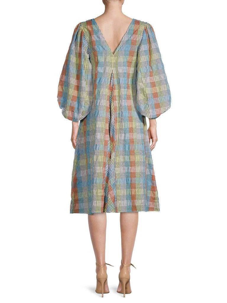 Ganni Checked A-Line Dress 2