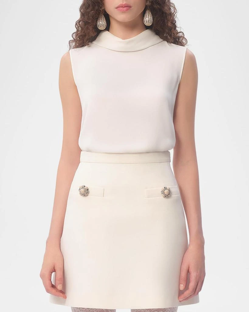 Valentino Rounded Funnel Neck Top 2
