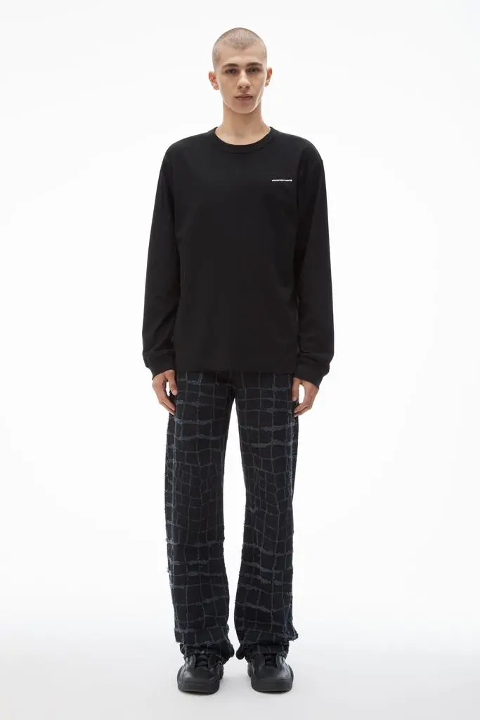 Alexander Wang UNISEX LONG SLEEVE TEE IN HIGH TWIST JERSEY 6