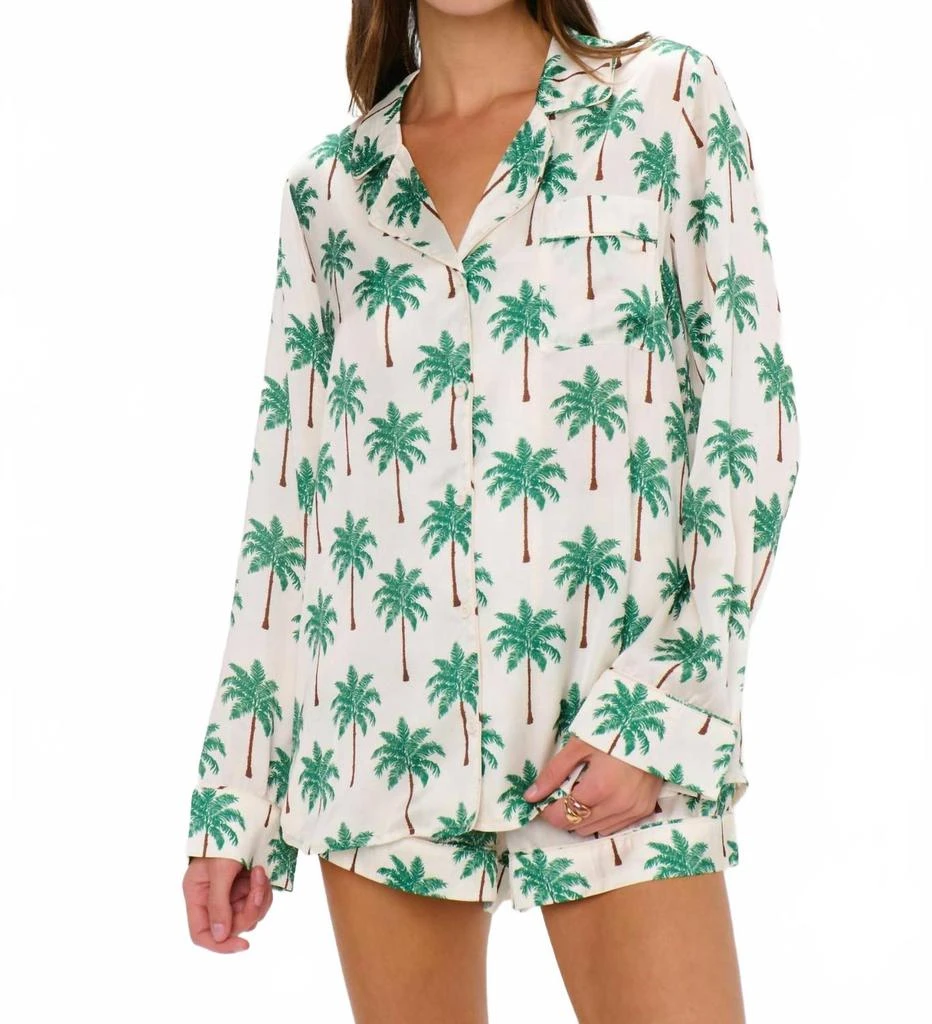 Show Me Your Mumu Favorite Pajama Set In Palm Tree Silky