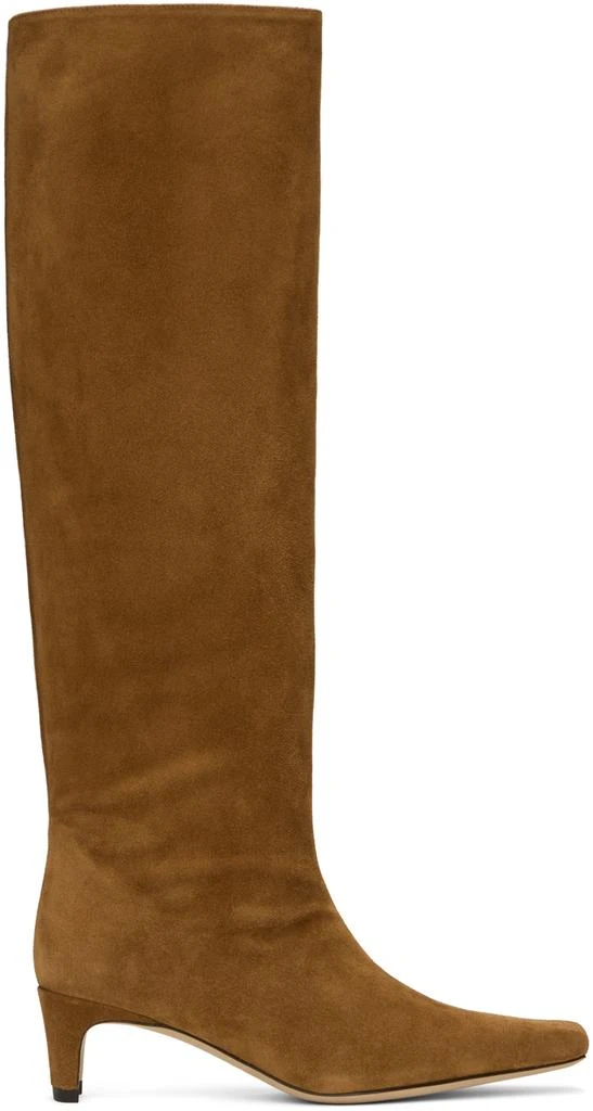 Staud Tan Wally Suede Tall Boots 1