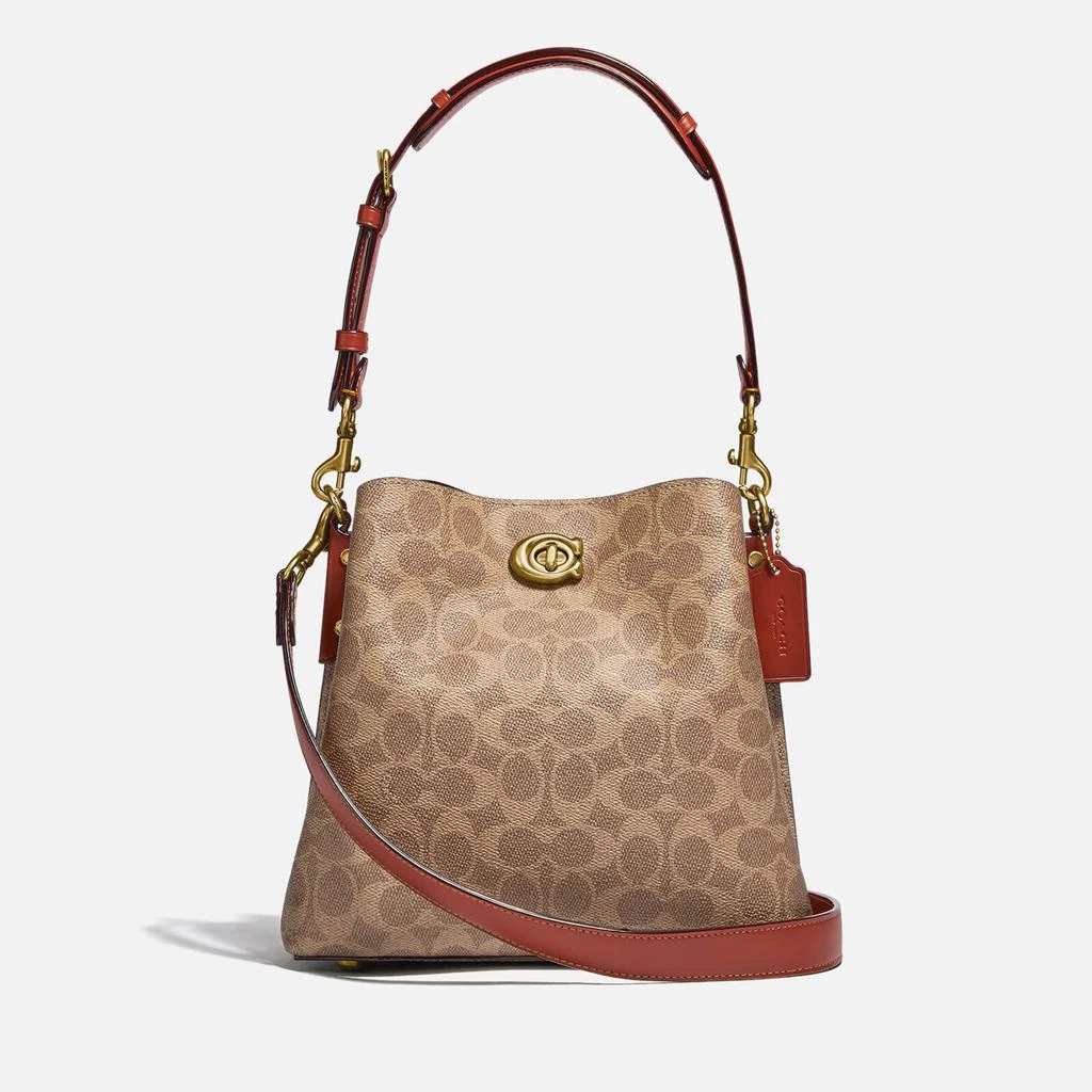 Coach Women's Colorblock Willow Bucket Bag - Army Green Multi 1