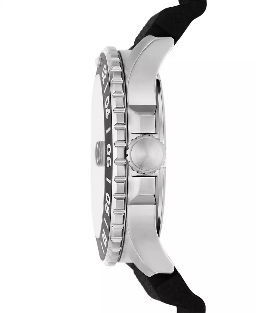 Fossil Men's Blue GMT Black Silicone Watch 46mm
