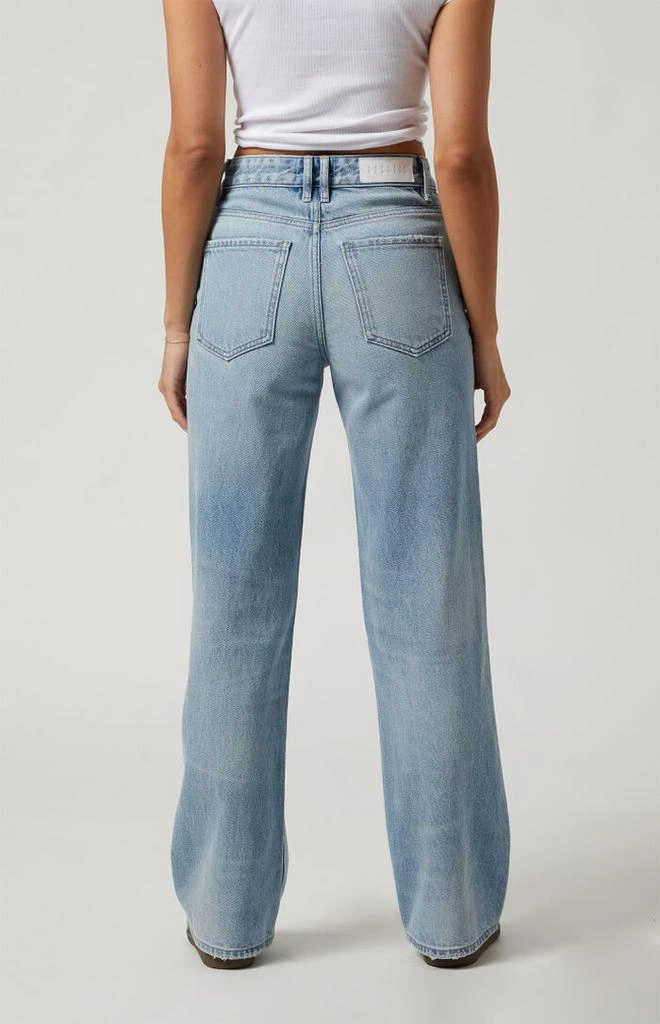 PacSun Madison High Waisted Girlfriend Jeans Light Indigo 4