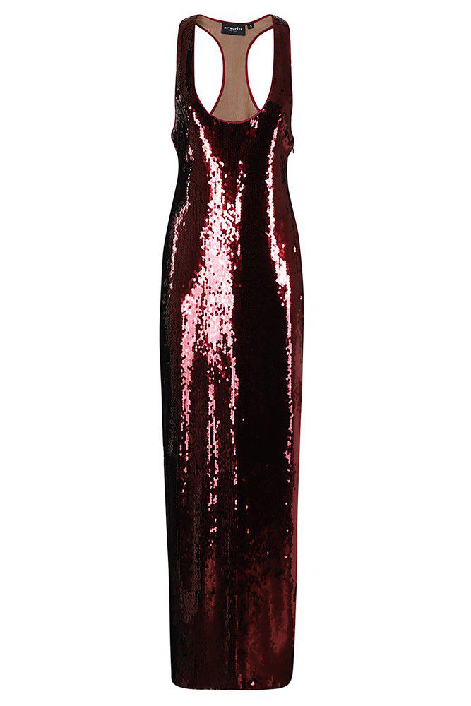 retrofête Retrofete Bella Sequin Embellished Maxi Dress