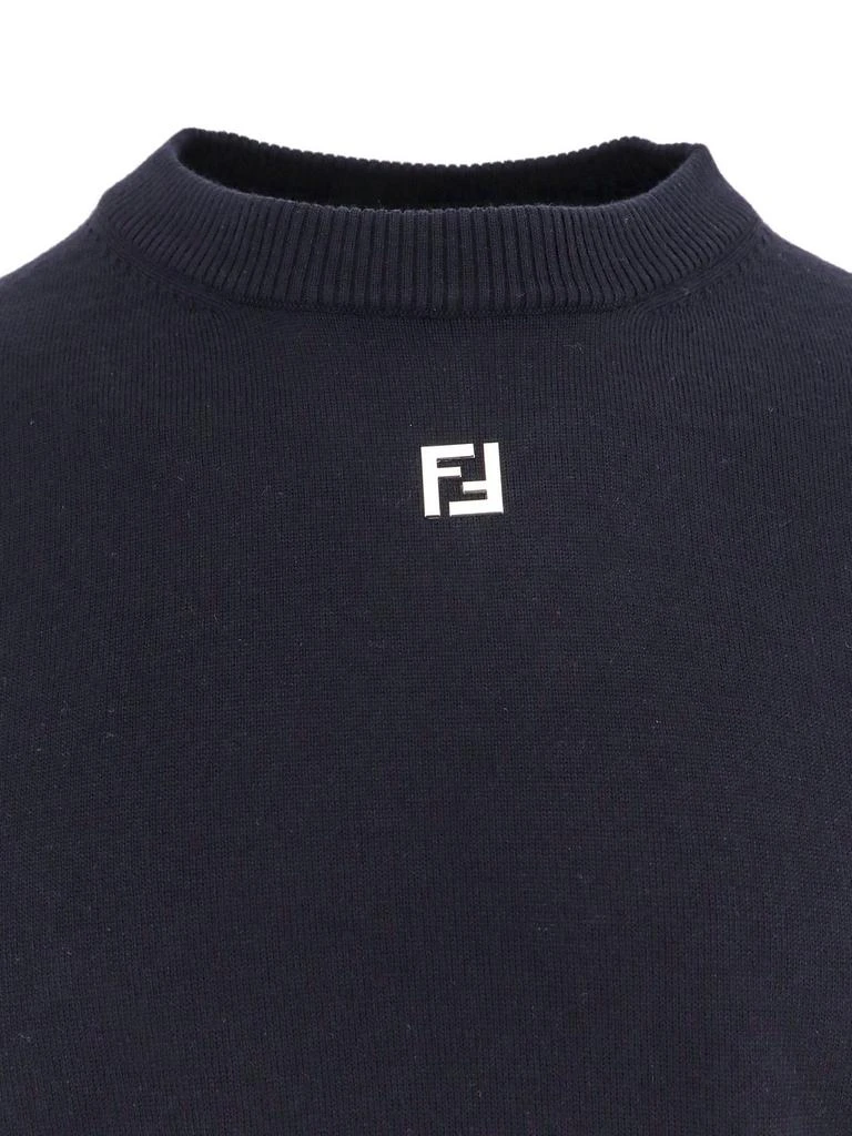 Fendi Fendi Logo Plaque Crewneck Knitted Jumper 3