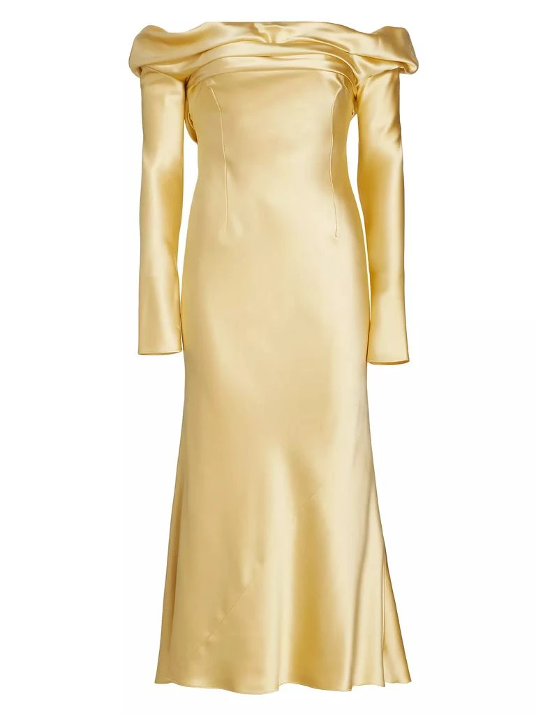 Danielle Frankel Noa Crepe Satin Midi-Dress 1
