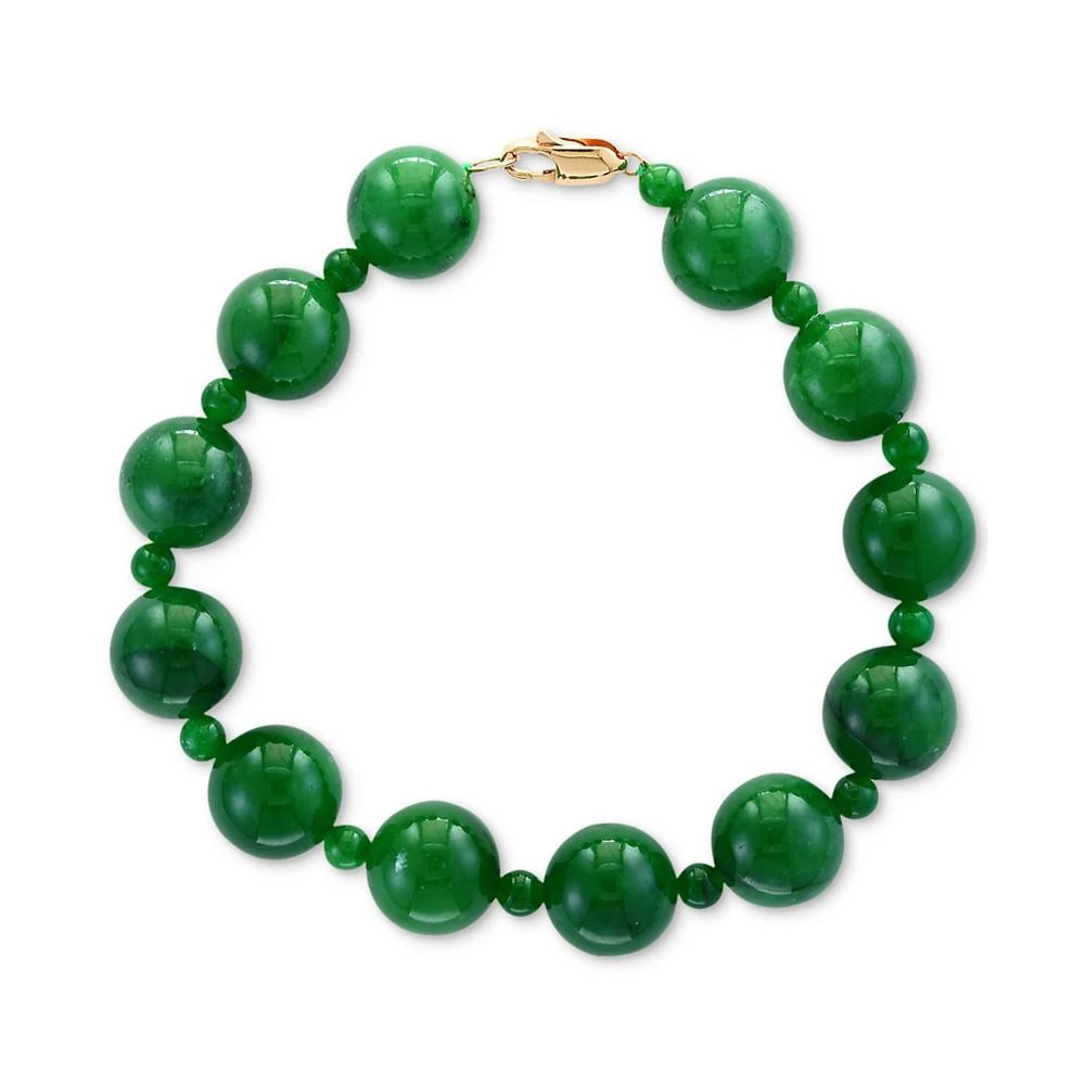 EFFY Collection EFFY® Dyed Green Jade (4 & 10mm) Bracelet 1