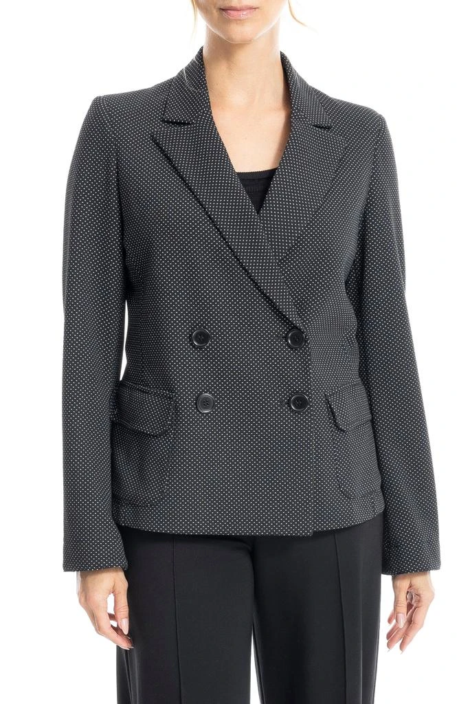 Max Studio Double Breasted Pin Dot Blazer 7