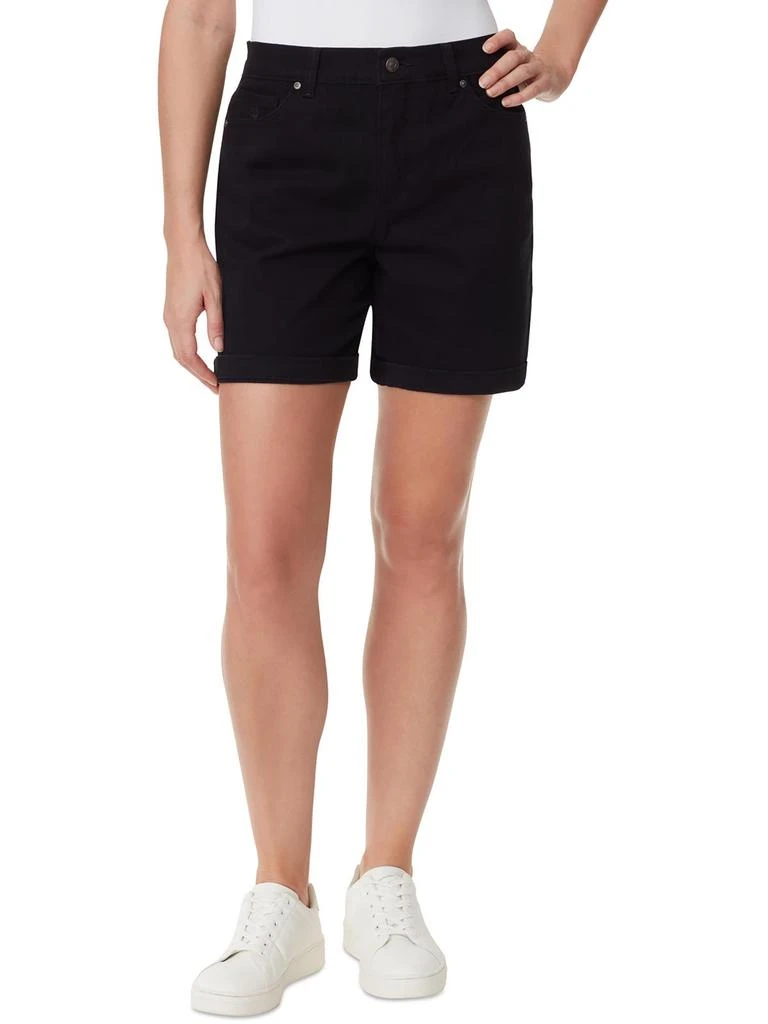 Gloria Vanderbilt Womens High Rise Mini Denim Shorts 1