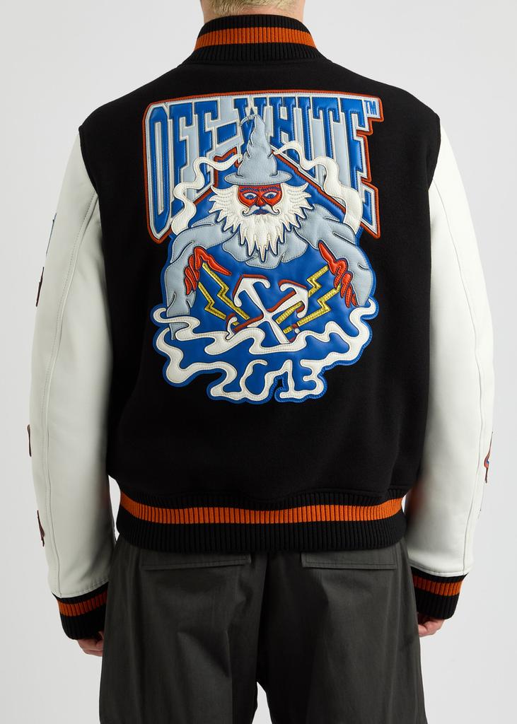 ジャケットその他 OFF WHITE Off-white wool and leather blend jacket Off-White Leather & Virgin Wool Blend Varsity Jacket | Nordstrom