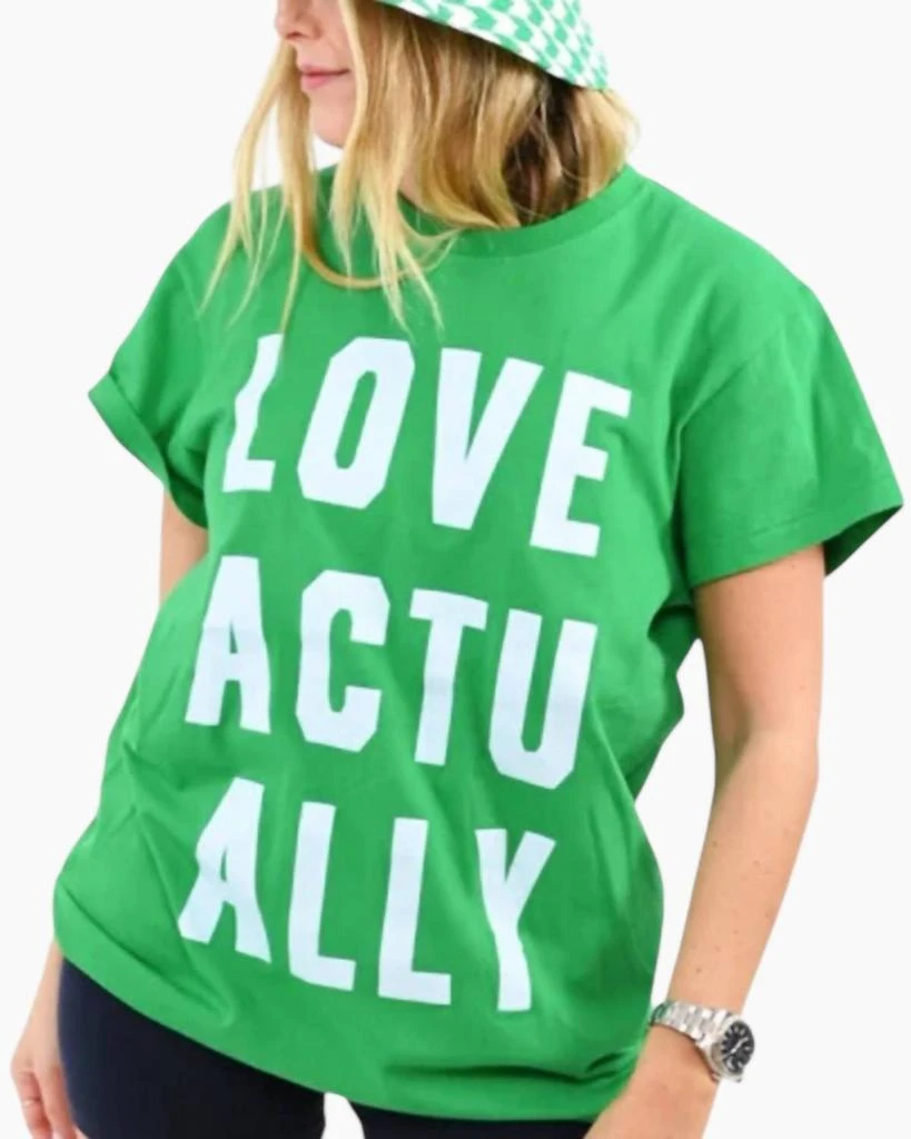 KERRI ROSENTHAL I Heart Tee Love Actually Shirt In Green 1