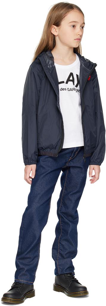 Comme des Garcons Kids Navy K-Way Edition Jacket - BeyondStyle Comme des Garcons Kids Navy K-Way Edition Jacket - BeyondStyle