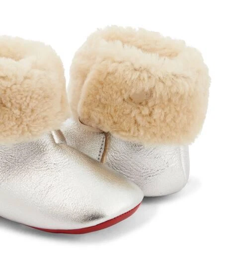 Christian Louboutin Baby shearling and nappa ankle boots 4