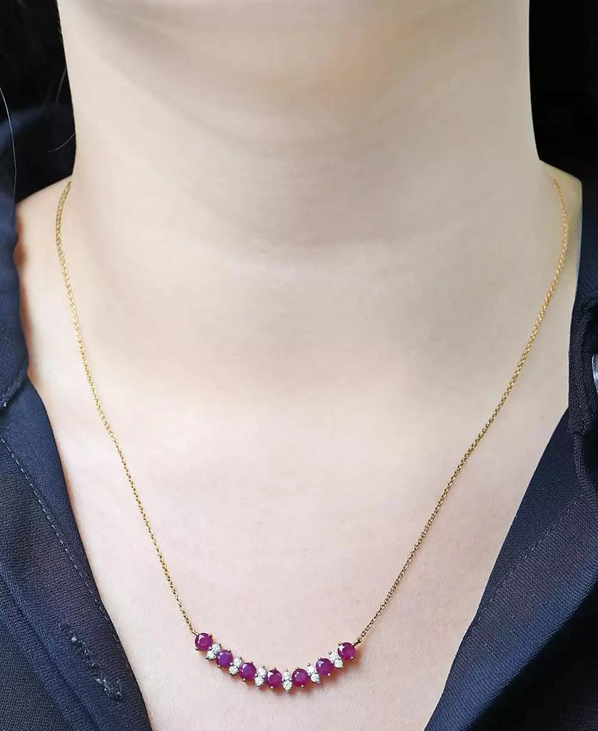 Macy
s Ruby (1-1/2 ct. t.w.) 
Diamond (1/4 ct. t.w.) 17" Collar Necklace in 14k Gold 2