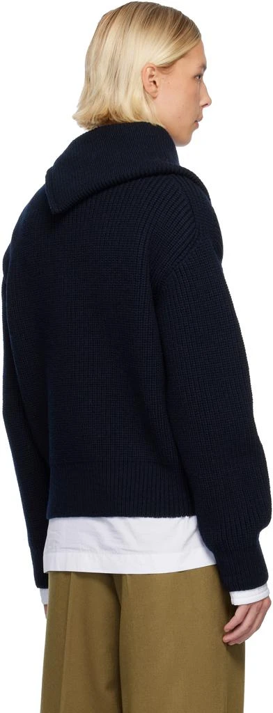 Dries Van Noten Black Zipped Wool Turtleneck 3