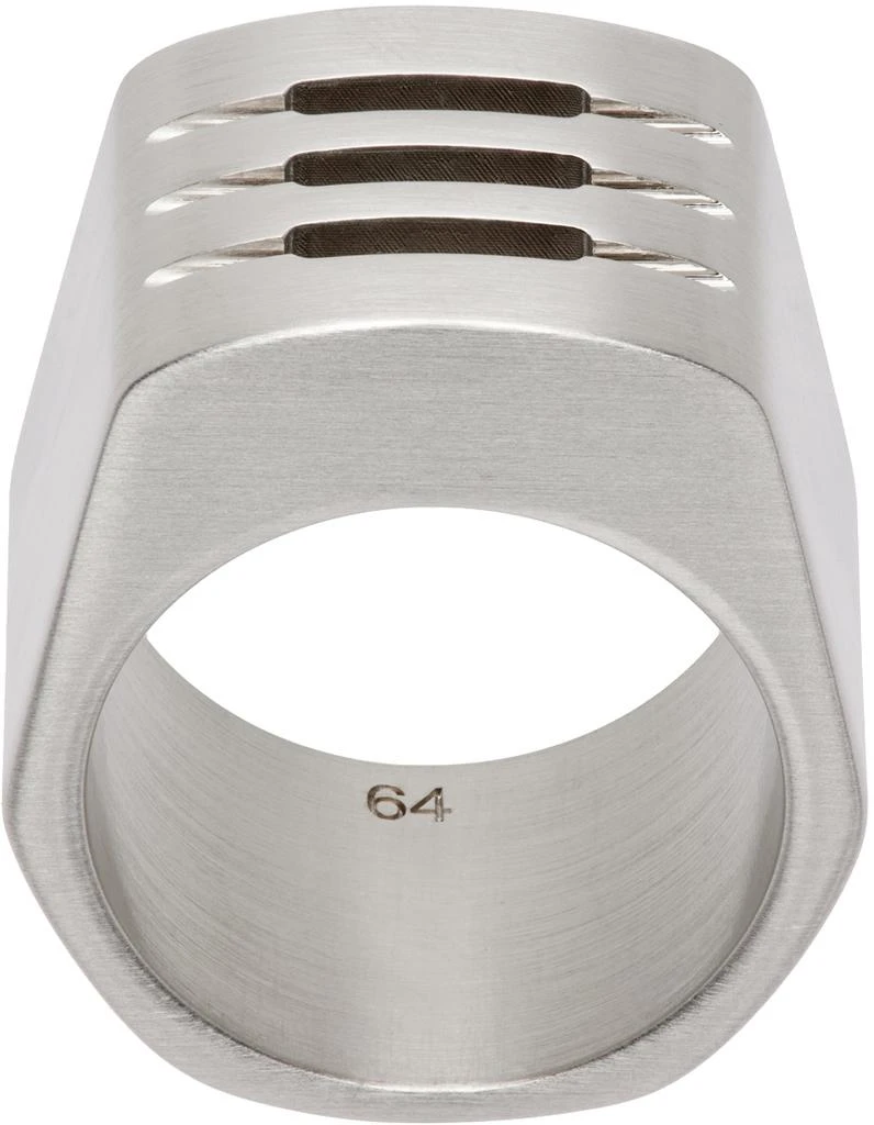Rick Owens Silver Porterville Thumb Grill Ring 1