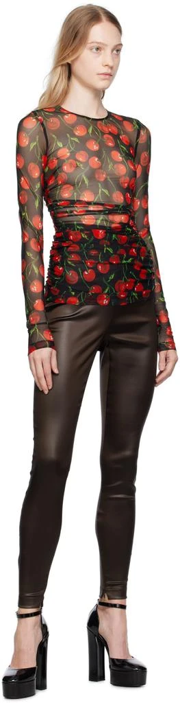 Dolce & Gabbana Black & Red Cherry Print Long Sleeve T-Shirt 4