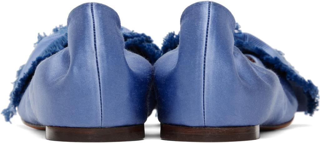 Lanvin Blue Satin Bow Ballerina Flats 2