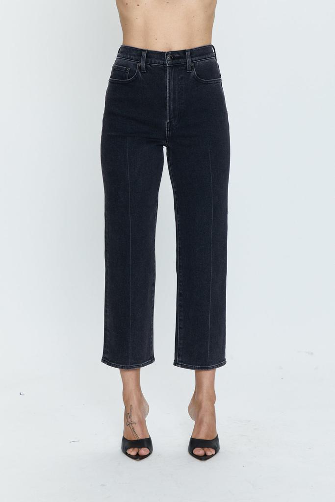 Pistola Denim Cassie Crop Super High Rise Straight - Black Box