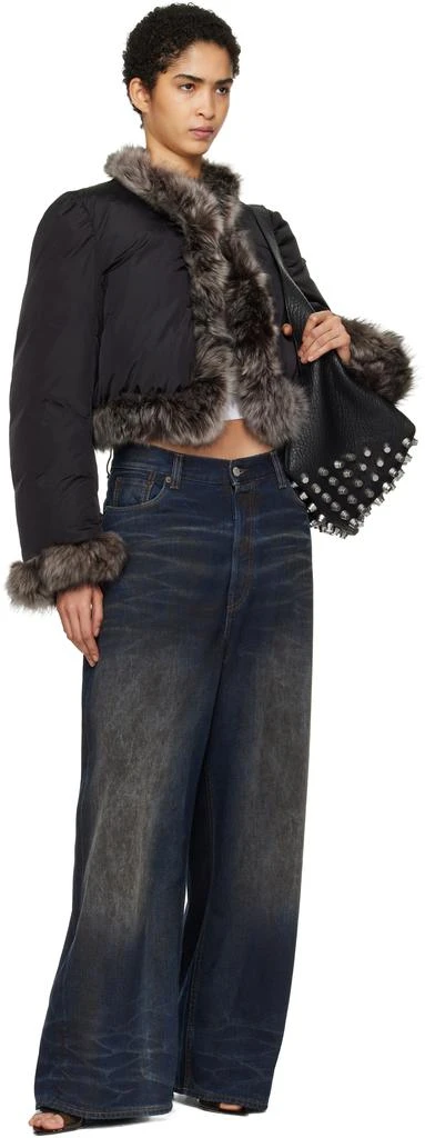 Alexander Wang Black Fur Trim Down Jacket 4