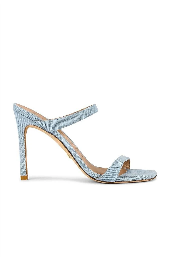 Stuart Weitzman Aleena 100 Sandal In Light Vintage Denim 1