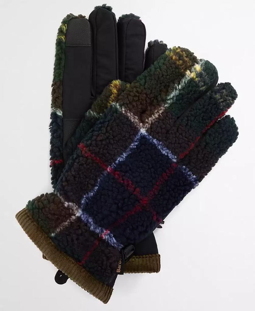 Barbour Men's Field Tartan Fleece Waterproof Gloves