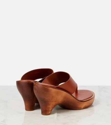 Zimmermann Wild 95 leather wedge thong sandals 2