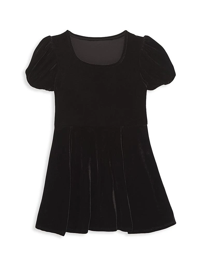 Flowers by Zoe Girl's Velvet Short-Sleeve Dress 1