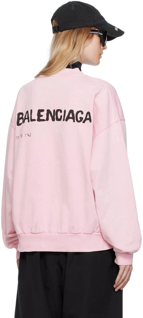 Balenciaga Pink Crewneck Sweatshirt 3