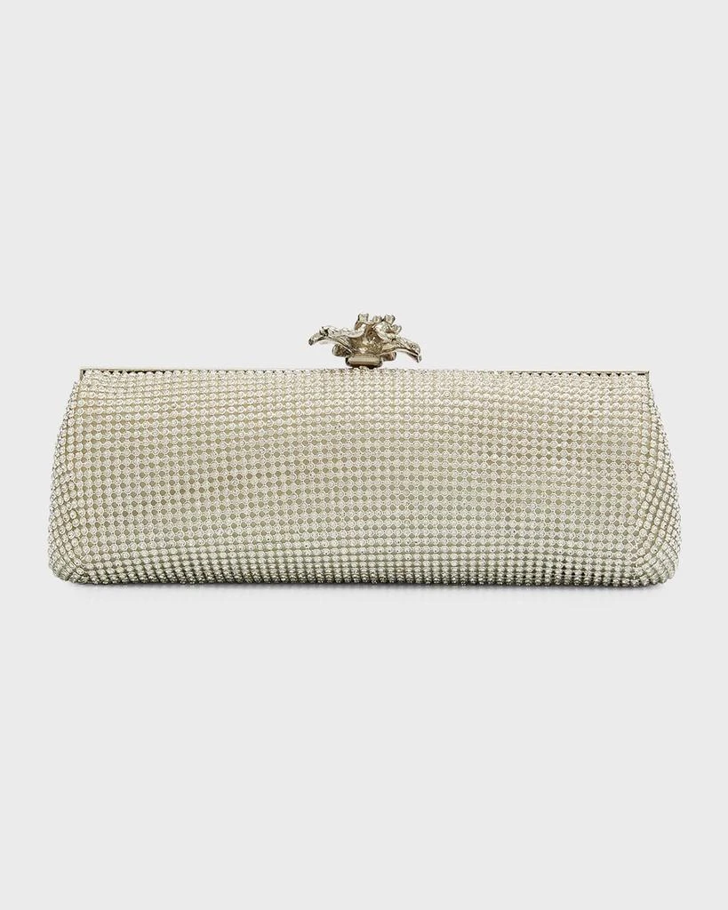 Whiting & Davis Flower Crystal Long Clutch Bag 1