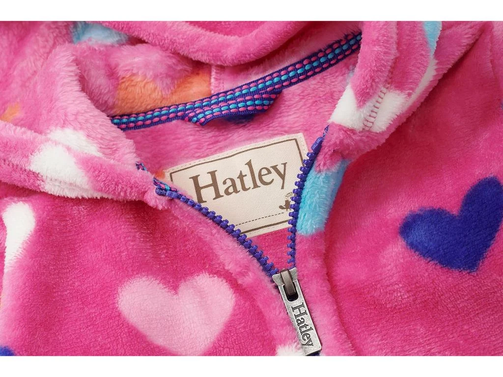 Hatley Hearts Fuzzy Fleece Zip-Up Hoodie (Toddler/Little Kid/Big Kid) 3