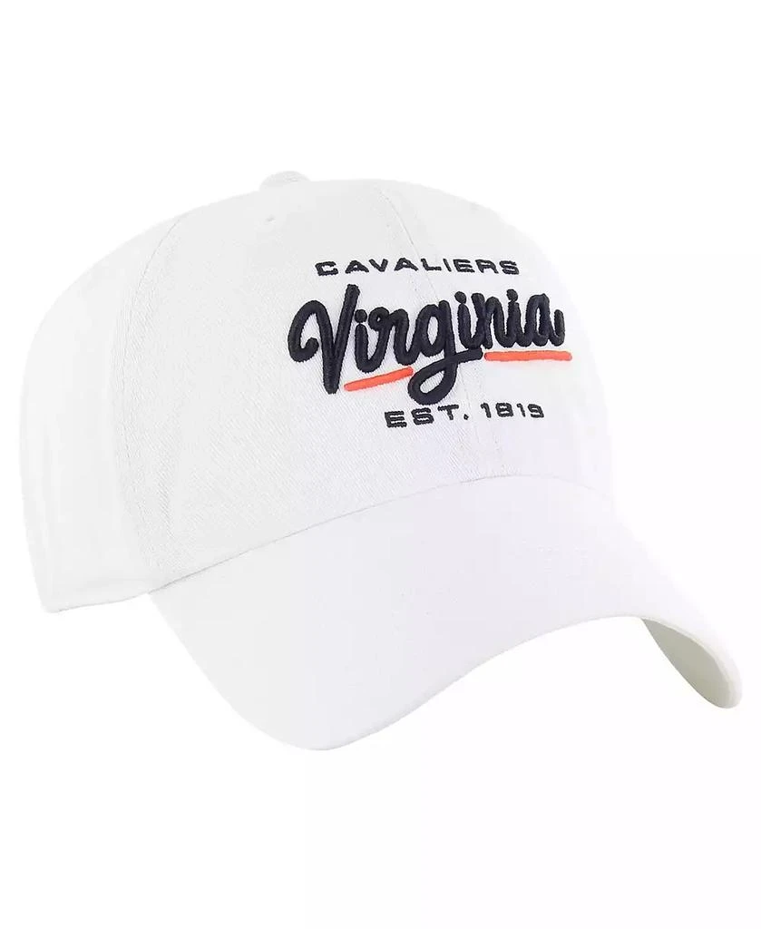 47 Brand Women's White Virginia Cavaliers Sidney Clean Up Adjustable Hat 3