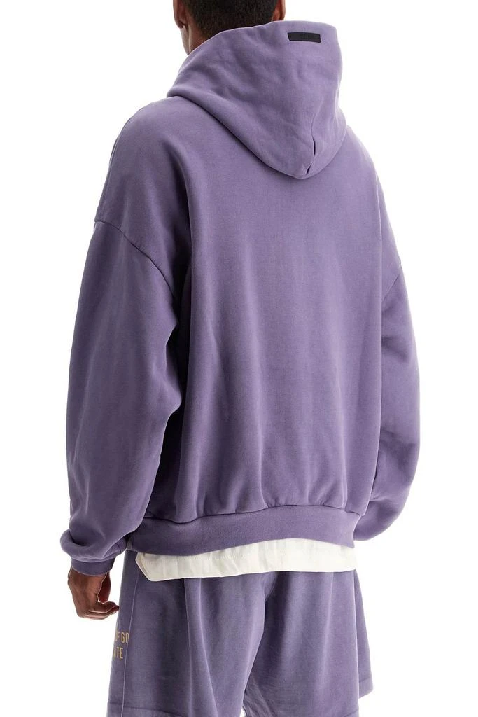 Essentials Fear Of God Essentials Logo Printed Long Sleeved Hoodie 3