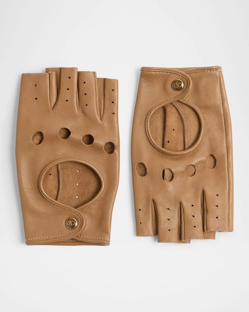 Valentino VLOGO Signature Leather Fingerless Gloves 3