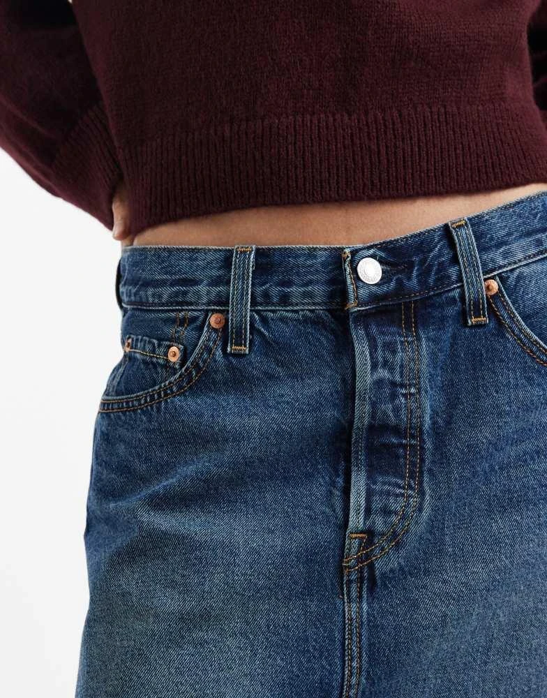 Levi
s Levi
s Icon denim mini skirt in mid blue 3