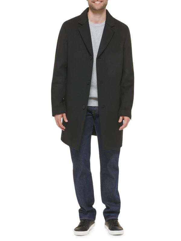Cole Haan Wool-Blend Notch Collar Coat 1
