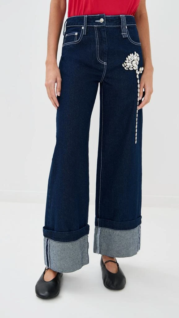 Simone Rocha Straight Cuff Detail Boyfriend Jeans 1