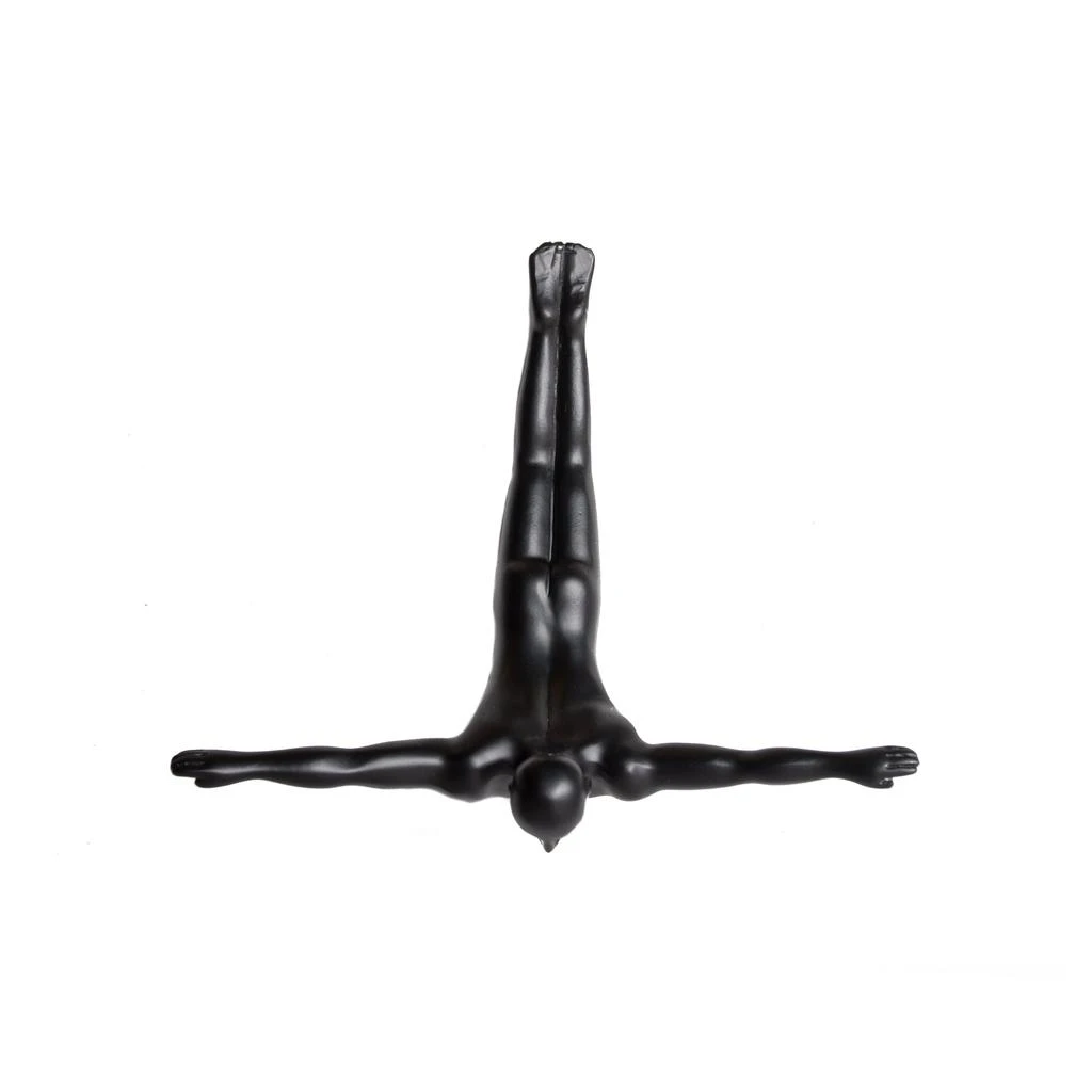 Hivvago 7" Black Diver Resin Wall Decor 4