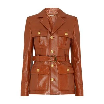 Chloé Leather workwear-style jacket 1