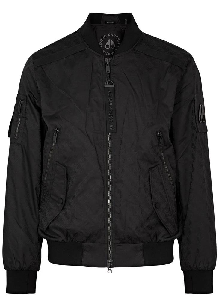Moose Knuckles Courville logo-jacquard shell bomber jacket  1
