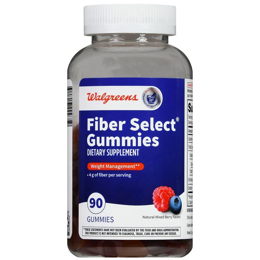 Walgreens Fiber Select Gummies Natural Mixed Berry 2