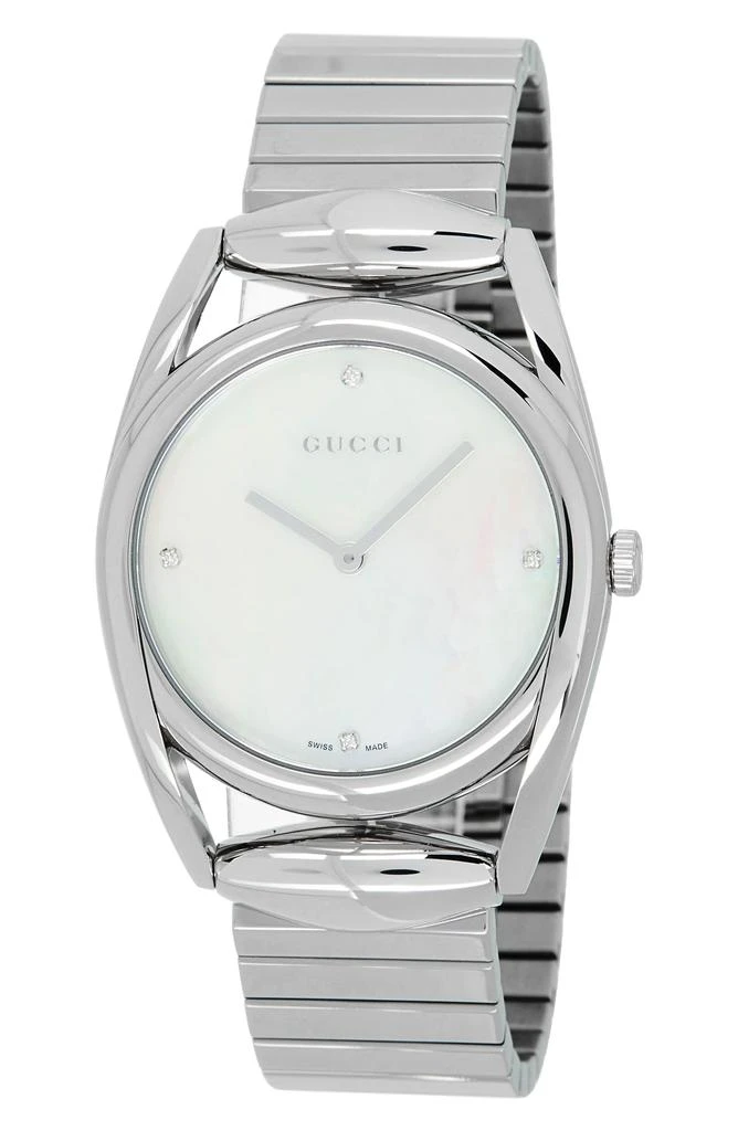 Gucci Crystal Mother-of-Pearl Bracelet Watch 1