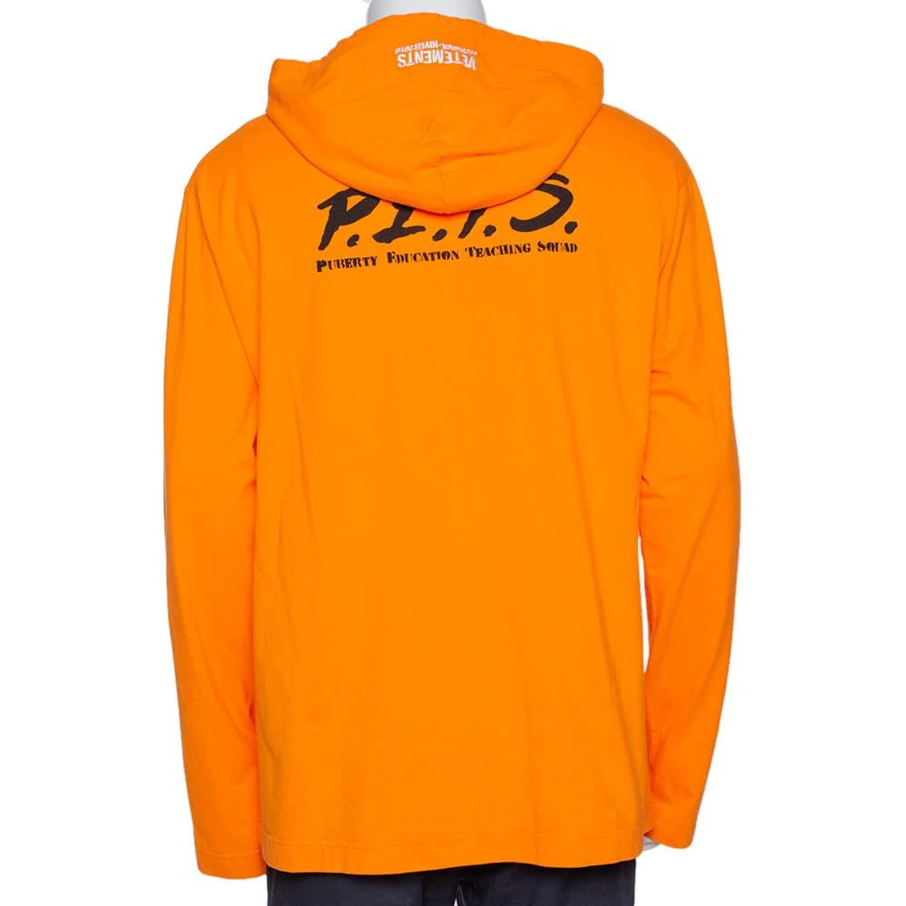 Vetements Vetements Orange Pets Print Cotton Oversized Hoodie XS 3