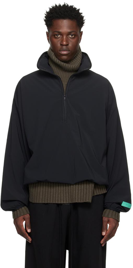 Essentials Black Half-Zip Jacket - Hoodies - BeyondStyle