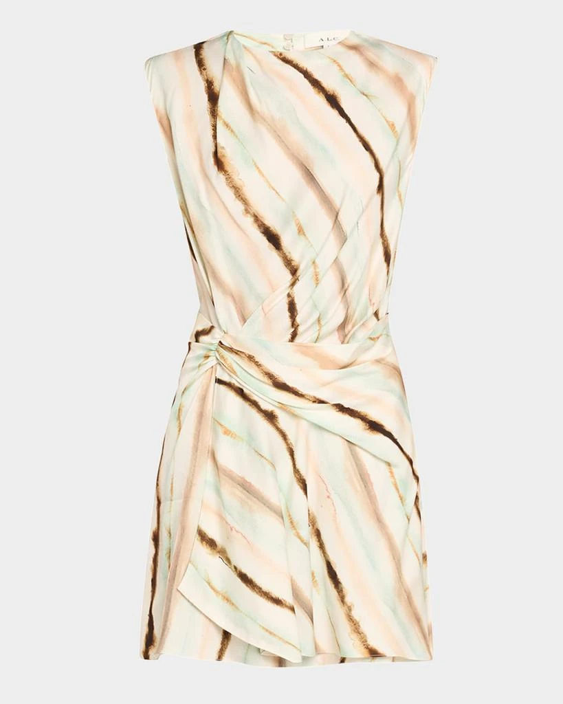 A.L.C. Delia Draped Tie-Dye Mini Dress 1